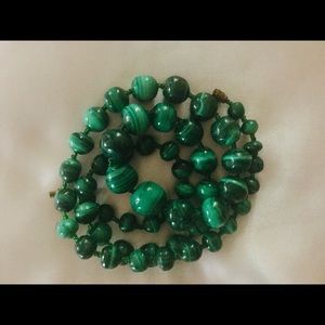 Genuine Russian Malachite Necklace 25”